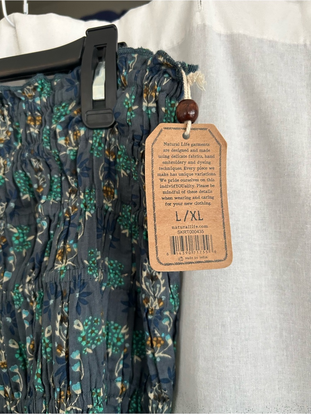 NATURAL LIFE Dark Blue Floral Convertible Maxi Skirt / Dress - Picture 3 of 5